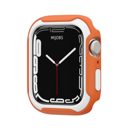 Detachable Two-color Watch Case For Apple Watch Series 9 / 8 / 7 45mm / 6&SE&5&4 44mm(Orange White) by bashfashion