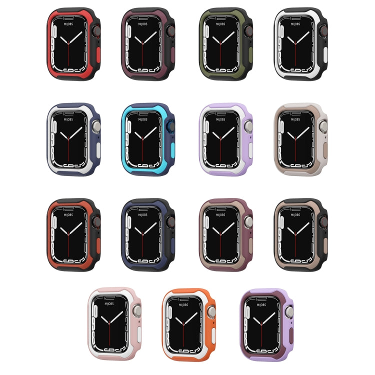 Detachable Two-color Watch Case For Apple Watch Series 9 / 8 / 7 45mm / 6&SE&5&4 44mm(Orange White) by bashfashion