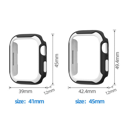 Detachable Two-color Watch Case For Apple Watch Series 9 / 8 / 7 45mm / 6&SE&5&4 44mm(Orange White) by bashfashion