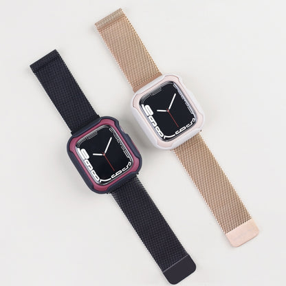 Detachable Two-color Watch Case For Apple Watch Series 9 / 8 / 7 45mm / 6&SE&5&4 44mm(Orange White) by bashfashion