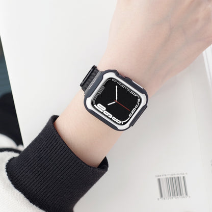 Detachable Two-color Watch Case For Apple Watch Series 9 / 8 / 7 45mm / 6&SE&5&4 44mm(Orange White) by bashfashion