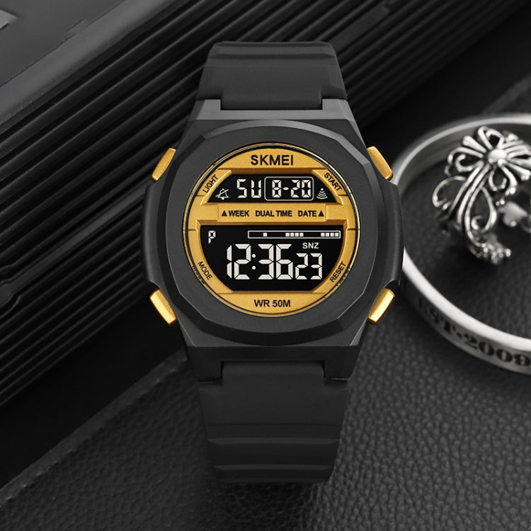 SKMEI 1821 Stainless Steel Buckle Silicone Strap Electronic Watch(Royal Blue) by SKMEI