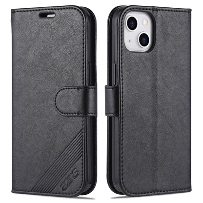 For iPhone 14 AZNS Sheepskin Texture Horizontal Flip Leather Case (Black) by AZNS