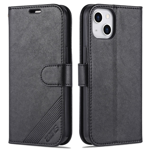 For iPhone 14 AZNS Sheepskin Texture Horizontal Flip Leather Case (Black) by AZNS