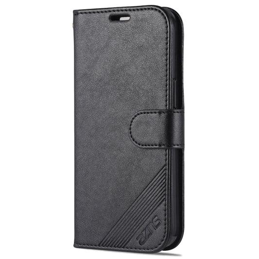 For iPhone 14 AZNS Sheepskin Texture Horizontal Flip Leather Case (Black) by AZNS