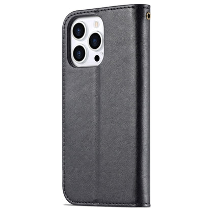 For iPhone 14 Pro AZNS Sheepskin Texture Horizontal Flip Leather Case(Black) by AZNS