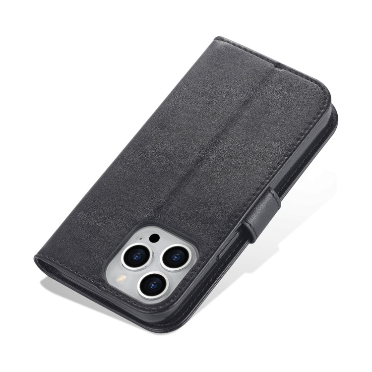 For iPhone 14 Pro AZNS Sheepskin Texture Horizontal Flip Leather Case(Black) by AZNS