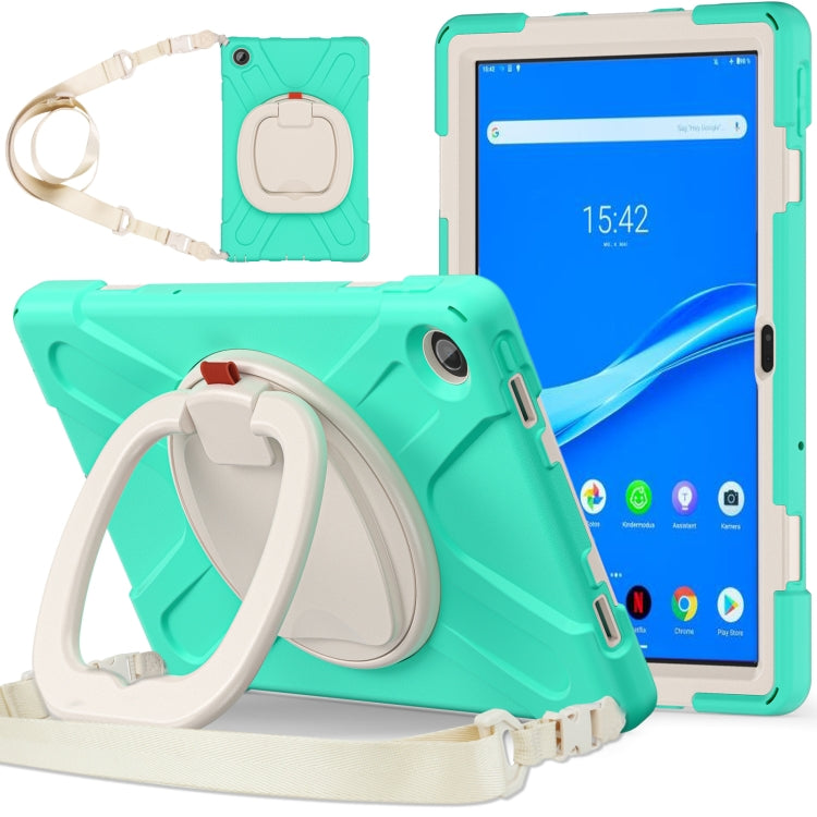 For Lenovo Tab M10 Plus 10.6 3rd Gen 2022 Silicone + PC Protective Tablet Case(Mint Green) by bashfashion