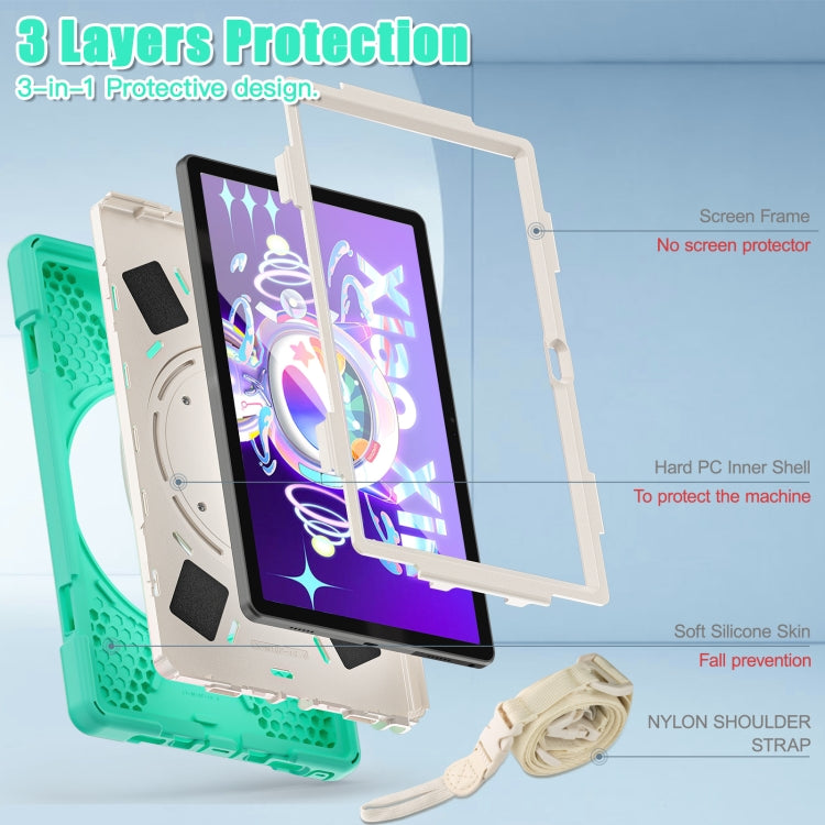 For Lenovo Tab M10 Plus 10.6 3rd Gen 2022 Silicone + PC Protective Tablet Case(Mint Green) by bashfashion