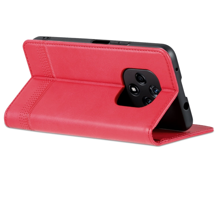 For Huawei nova 9z 5G AZNS Magnetic Calf Texture Leather Phone Case(Red) by AZNS