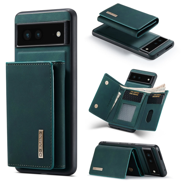 For Google Pixel 7 5G DG.MING M1 Series 3-Fold Multi Card Wallet + Magnetic Phone Case(Green) by DG.MING