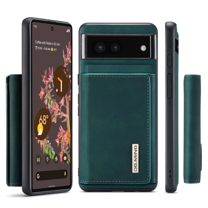 For Google Pixel 7 5G DG.MING M1 Series 3-Fold Multi Card Wallet + Magnetic Phone Case(Green) by DG.MING