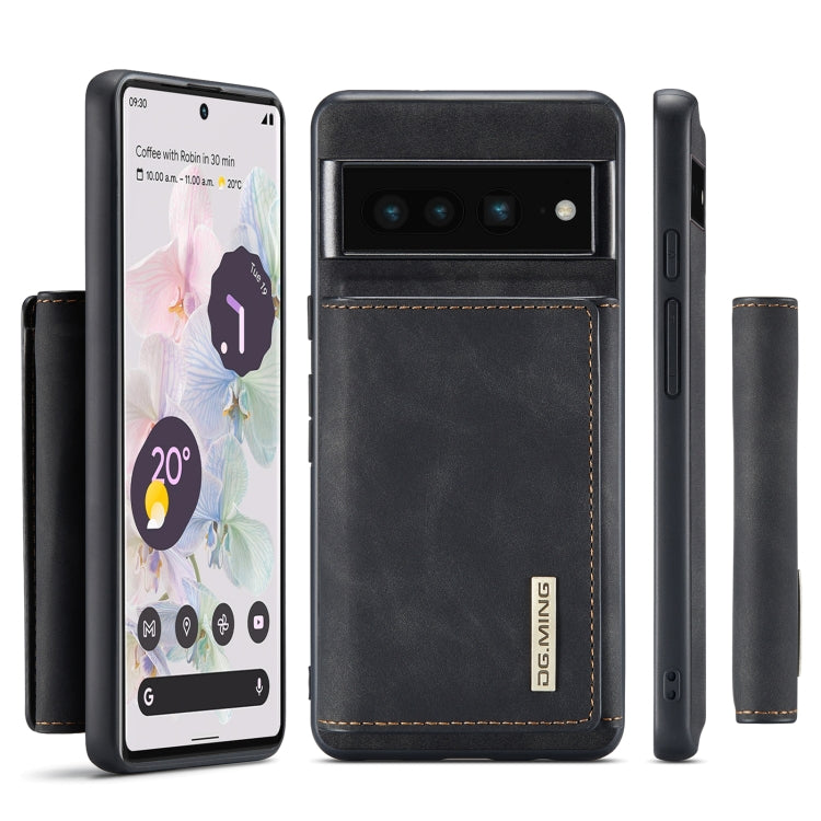 For Google Pixel 7 Pro 5G DG.MING M1 Series 3-Fold Multi Card Wallet + Magnetic Phone Case(Black) by DG.MING