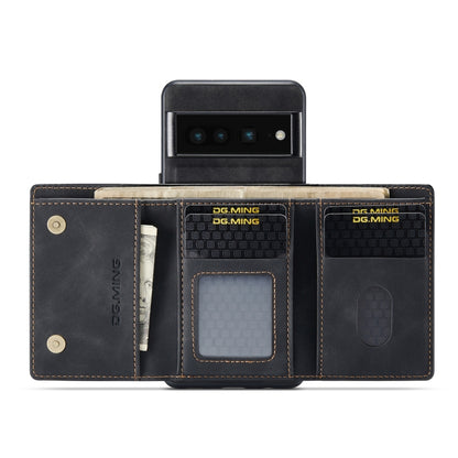 For Google Pixel 7 Pro 5G DG.MING M1 Series 3-Fold Multi Card Wallet + Magnetic Phone Case(Black) by DG.MING