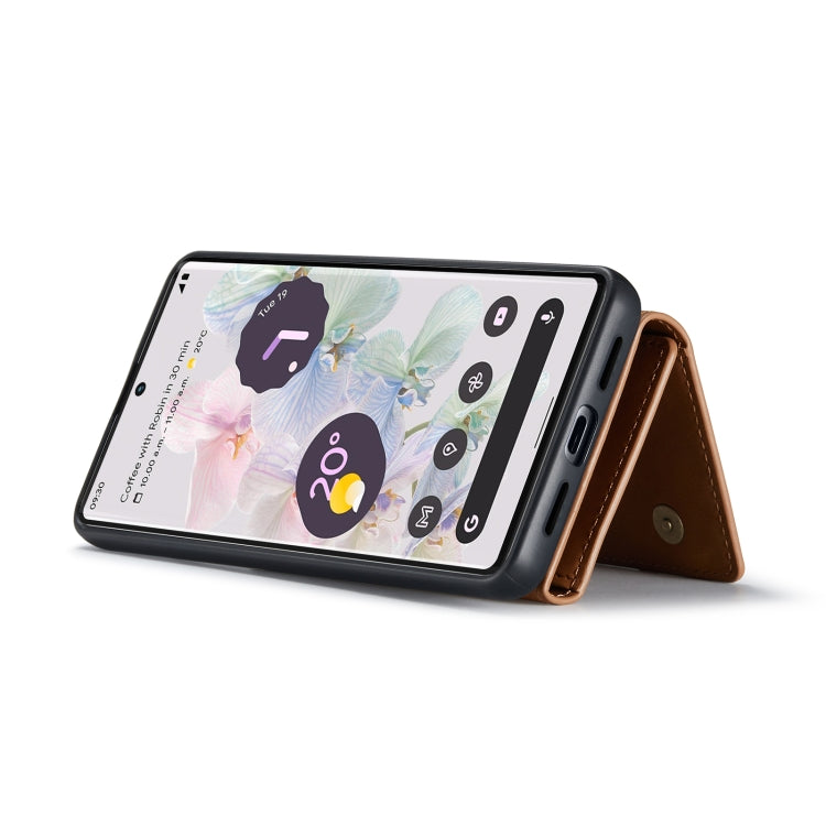For Google Pixel 7 Pro 5G DG.MING M1 Series 3-Fold Multi Card Wallet + Magnetic Phone Case(Brown) by DG.MING