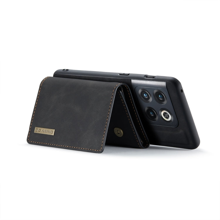 For OnePlus 10 Pro DG.MING M1 Series 3-Fold Multi Card Wallet + Magnetic Phone Case(Black) by DG.MING