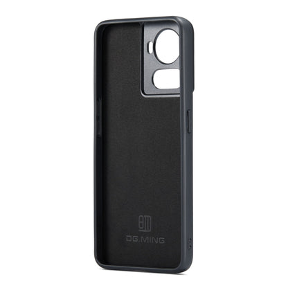 For OnePlus Ace/10R DG.MING M1 Series 3-Fold Multi Card Wallet + Magnetic Phone Case(Black) by DG.MING