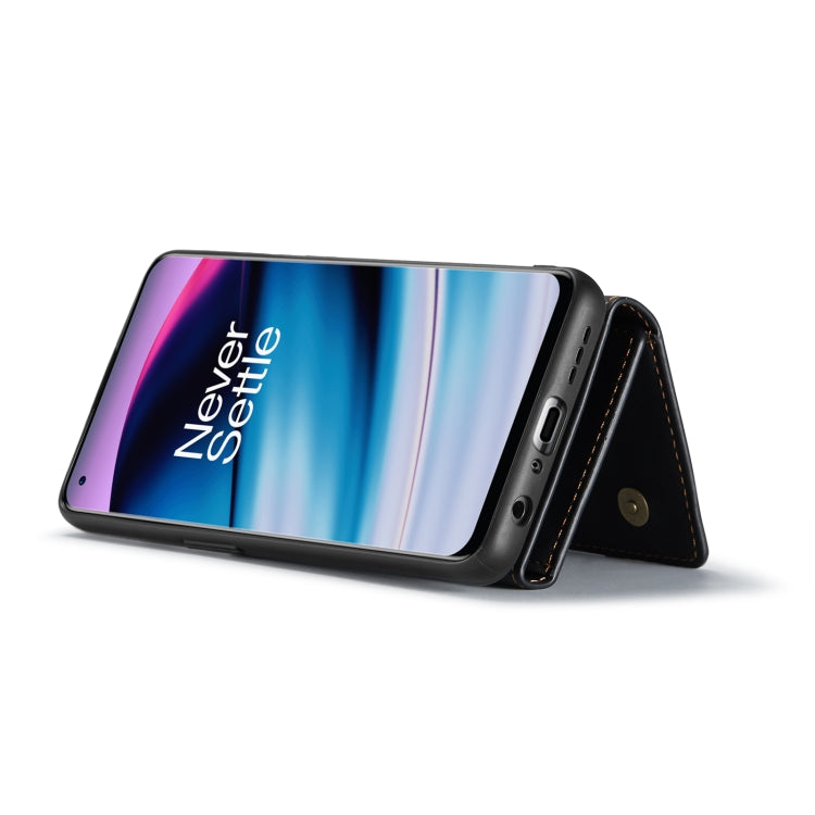 For OnePlus Nord N20 5G DG.MING M1 Series 3-Fold Multi Card Wallet + Magnetic Phone Case(Coffee) by DG.MING