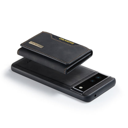 For Google Pixel 6A DG.MING M2 Series 3-Fold Multi Card Bag Phone Case(Black) by DG.MING