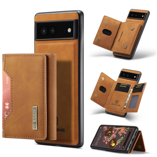 For Google Pixel 7 5G DG.MING M2 Series 3-Fold Multi Card Bag Phone Case(Brown) by DG.MING