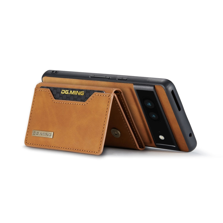 For Google Pixel 7 5G DG.MING M2 Series 3-Fold Multi Card Bag Phone Case(Brown) by DG.MING