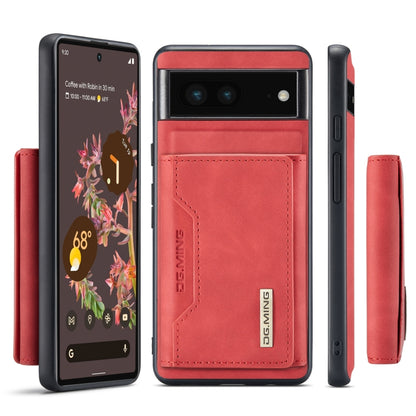 For Google Pixel 7 5G DG.MING M2 Series 3-Fold Multi Card Bag Phone Case(Red) by DG.MING
