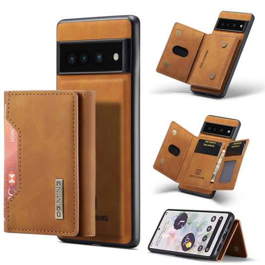For Google Pixel 7 Pro 5G DG.MING M2 Series 3-Fold Multi Card Bag Phone Case(Brown) by DG.MING