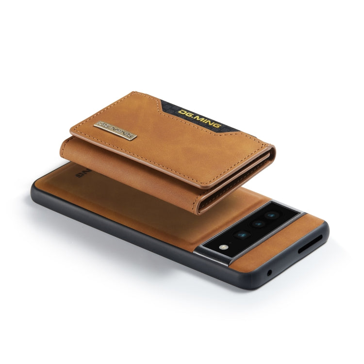 For Google Pixel 7 Pro 5G DG.MING M2 Series 3-Fold Multi Card Bag Phone Case(Brown) by DG.MING
