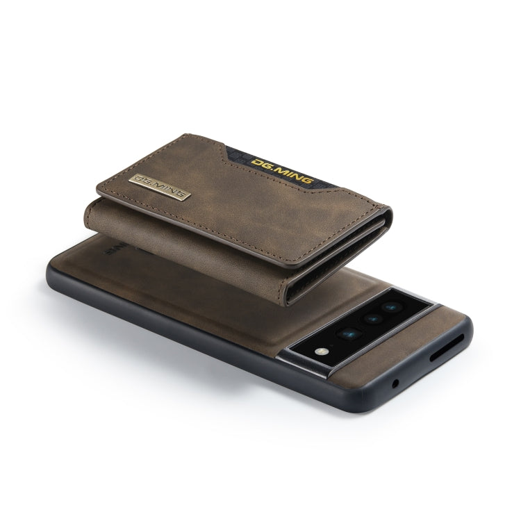 For Google Pixel 7 Pro 5G DG.MING M2 Series 3-Fold Multi Card Bag Phone Case(Coffee) by DG.MING