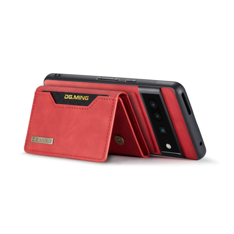 For Google Pixel 7 Pro 5G DG.MING M2 Series 3-Fold Multi Card Bag Phone Case(Red) by DG.MING