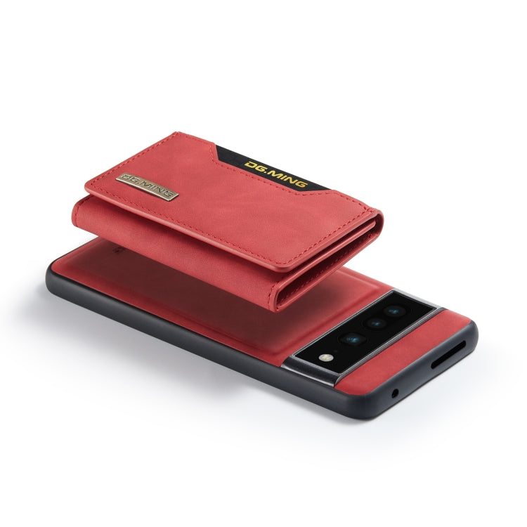 For Google Pixel 7 Pro 5G DG.MING M2 Series 3-Fold Multi Card Bag Phone Case(Red) by DG.MING