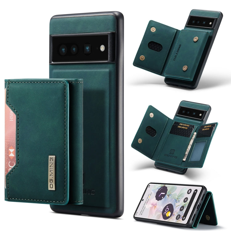 For Google Pixel 7 Pro 5G DG.MING M2 Series 3-Fold Multi Card Bag Phone Case(Green) by DG.MING