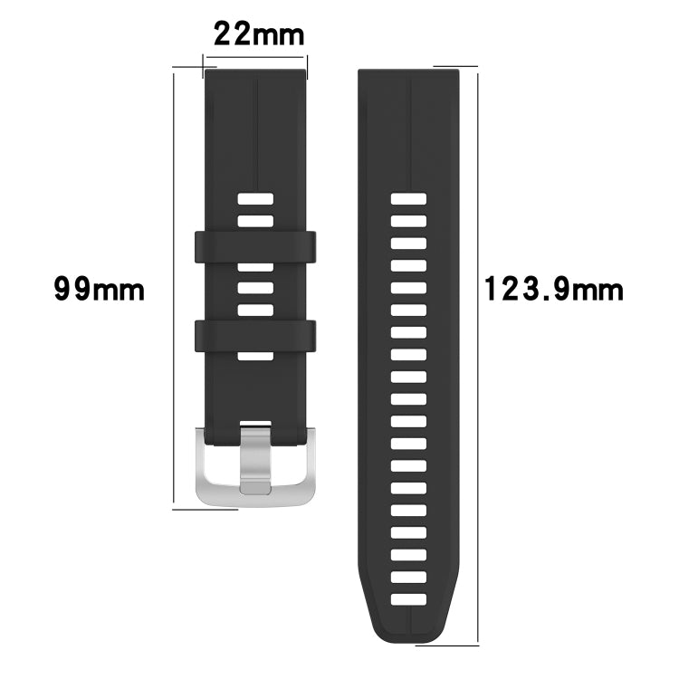 For Garmin Forerunner 955 / 255 / 745 22mm Silicone Watch Band(White) by bashfashion