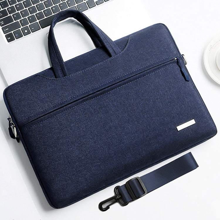 Handbag Laptop Bag Inner Bag with Shoulder Strap, Size:12 inch(Dark Blue) by bashfashion