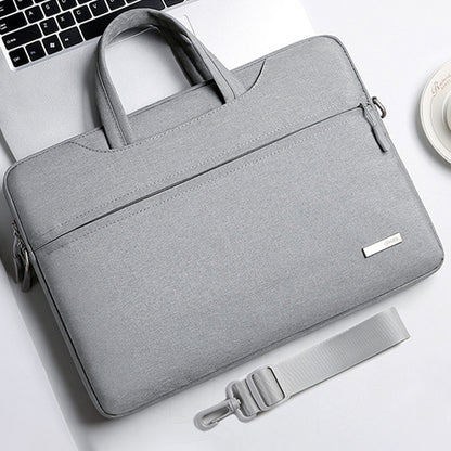 Handbag Laptop Bag Inner Bag with Shoulder Strap, Size:14 inch(Grey) by bashfashion