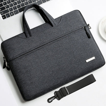 Handbag Laptop Bag Inner Bag with Shoulder Strap, Size:14 inch(Dark Grey) by bashfashion