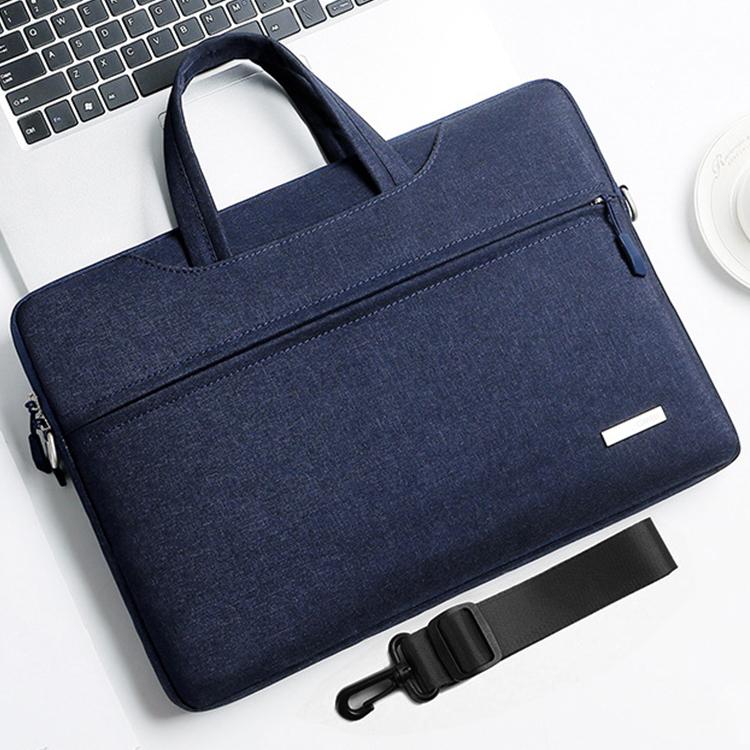 Handbag Laptop Bag Inner Bag with Shoulder Strap, Size:15.6 inch(Dark Blue) by bashfashion