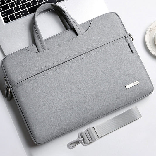 Handbag Laptop Bag Inner Bag with Shoulder Strap, Size:16.1 inch(Grey) by bashfashion