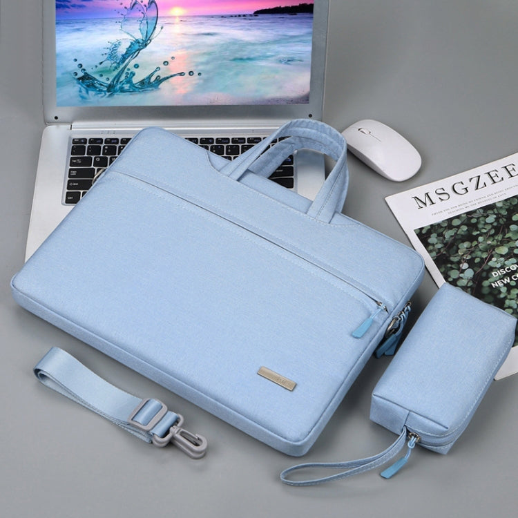Handbag Laptop Bag Inner Bag with Shoulder Strap/Power Bag, Size:15.6 inch(Blue) by bashfashion