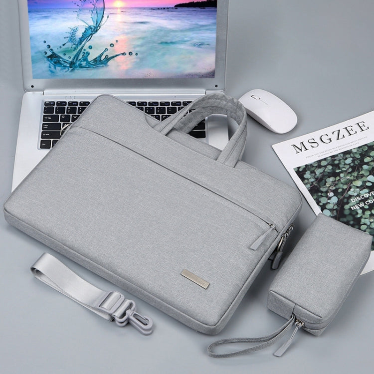 Handbag Laptop Bag Inner Bag with Shoulder Strap/Power Bag, Size:15.6 inch(Grey) by bashfashion