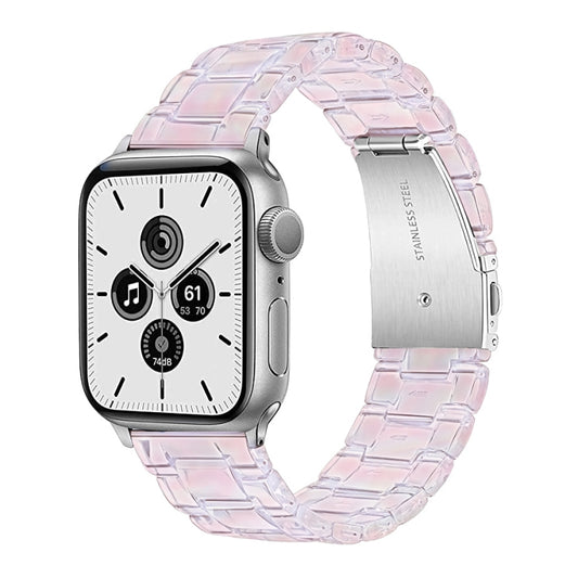 Plastic Colorful Three-Bead Watch Band For Apple Watch Ultra 49mm&Watch Ultra 2 49mm / Series 9&8&7 45mm / SE 3&SE 2&6&SE&5&4 44mm / 3&2&1 42mm(Gradient Pink) by bashfashion