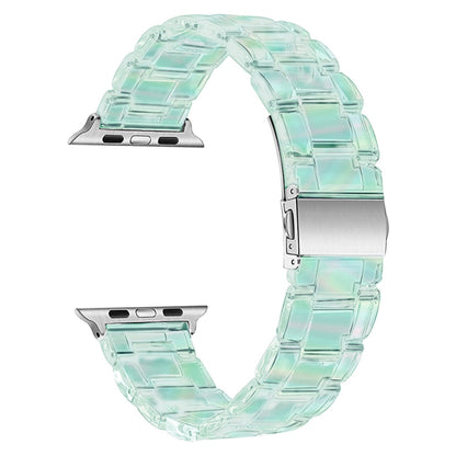 Plastic Colorful Three-Bead Watch Band For Apple Watch Ultra 49mm&Watch Ultra 2 49mm / Series 9&8&7 45mm / SE 3&SE 2&6&SE&5&4 44mm / 3&2&1 42mm(Gradient Green) by bashfashion