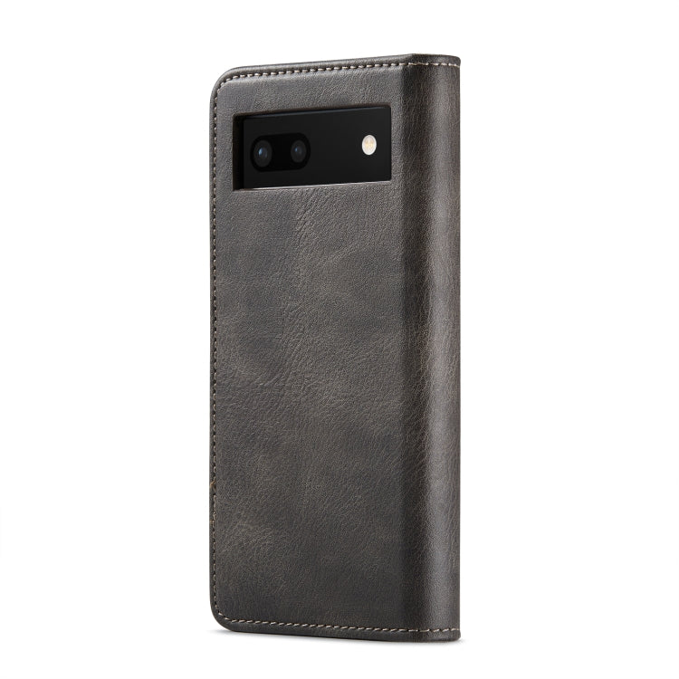 For Google Pixel 6A DG.MING Crazy Horse Texture Detachable Magnetic Leather Phone Case(Grey) by DG.MING