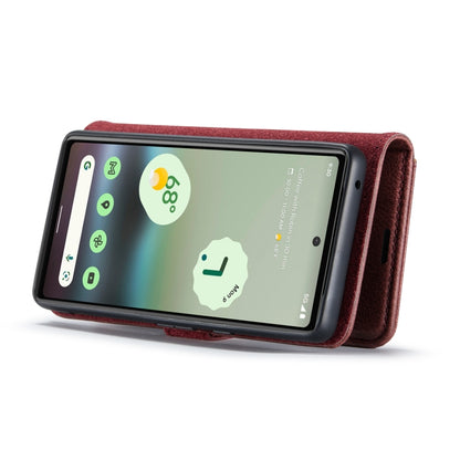 For Google Pixel 6A DG.MING Crazy Horse Texture Detachable Magnetic Leather Phone Case(Red) by DG.MING