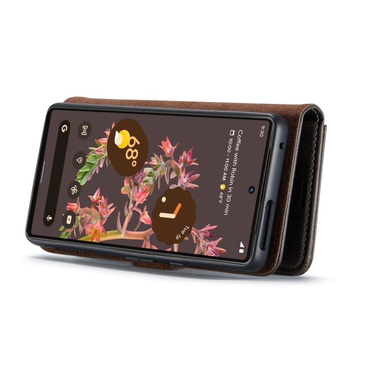 For Google Pixel 7 DG.MING Crazy Horse Texture Detachable Magnetic Leather Phone Case(Grey) by DG.MING