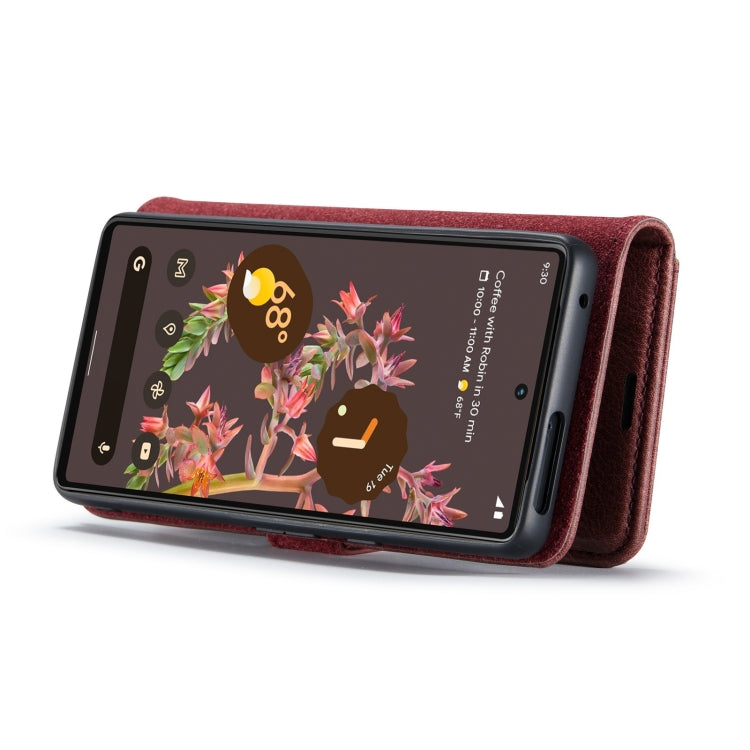 For Google Pixel 7 DG.MING Crazy Horse Texture Detachable Magnetic Leather Phone Case(Red) by DG.MING