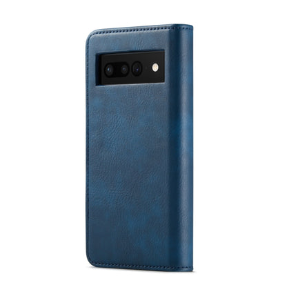 For Google Pixel 7 Pro DG.MING Crazy Horse Texture Detachable Magnetic Leather Phone Case(Blue) by DG.MING