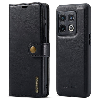 For OnePlus 10 Pro DG.MING Crazy Horse Texture Detachable Magnetic Leather Phone Case(Black) by DG.MING