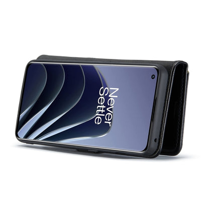 For OnePlus 10 Pro DG.MING Crazy Horse Texture Detachable Magnetic Leather Phone Case(Black) by DG.MING