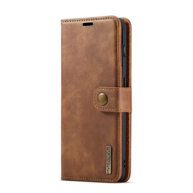 For OnePlus 10 Pro DG.MING Crazy Horse Texture Detachable Magnetic Leather Phone Case(Brown) by DG.MING